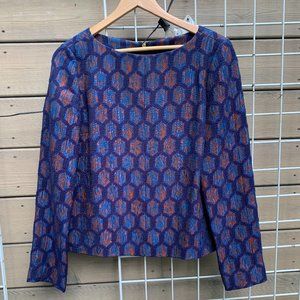 Tory Burch Jacquard Top Size 6